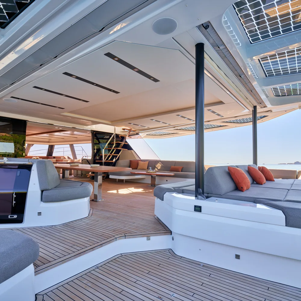 Yacht deck detail — teak and refined finishes